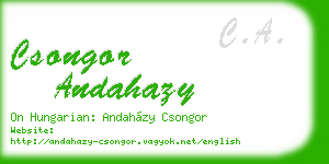 csongor andahazy business card