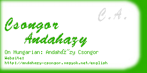 csongor andahazy business card